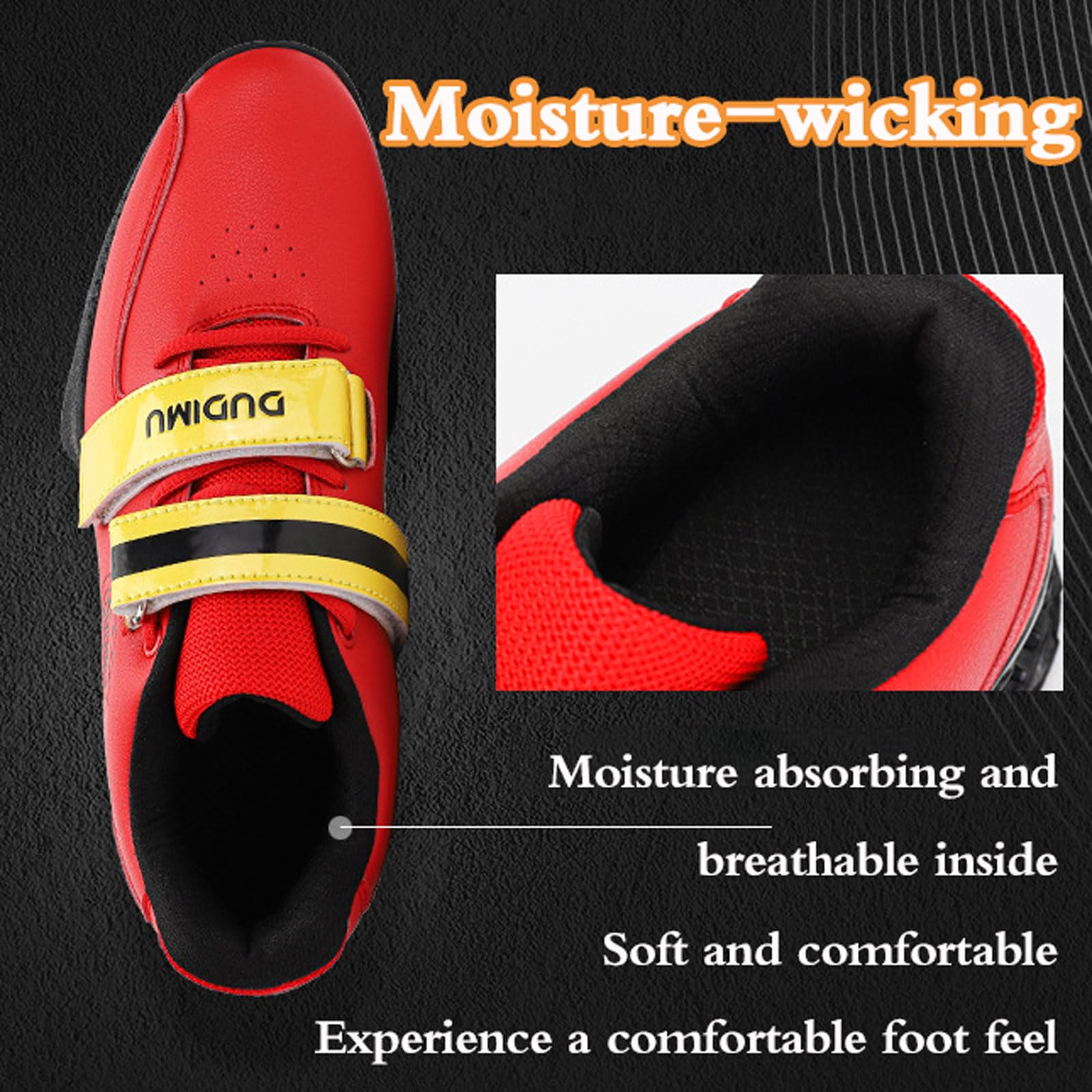 Zapatos de Levantamiento de Pesas para Hombres y Mujeres,Zapatos De Sentadillas para Gimnasio,Zapatos De Fitness Deadlift,Ligeros,Cómodas,para Sentadillas,Levantamiento de Pesas