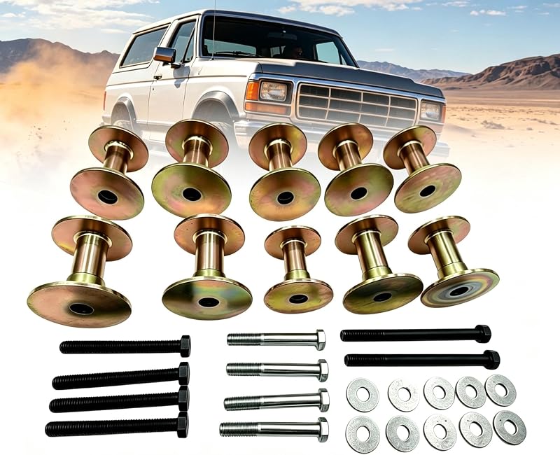 Kit de ferragens para coxins da carroceria RoloTippi para Ford Bronco Full Size 4WD 1980–1997 – 40 peças
