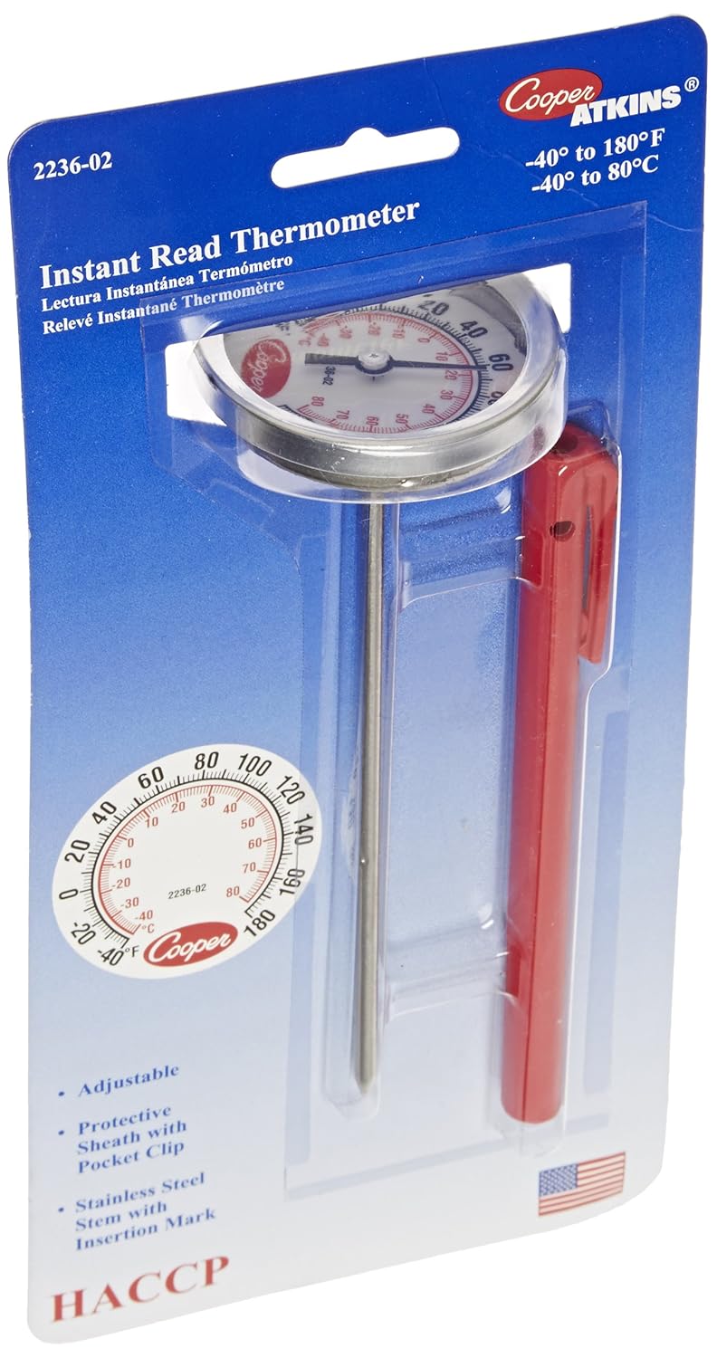 CooperAtkins 2236021 Stainless Steel BiMetals Test Thermometer, 2