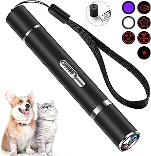 Cowjag Laser Pointer, Cat Laser Toy, Long Range 7 Modes Lazer Projection Playpen for Indoor, Dog and Kitten Outdoor Pet Chaser Tease Stick Training Exercise, USB Recharge