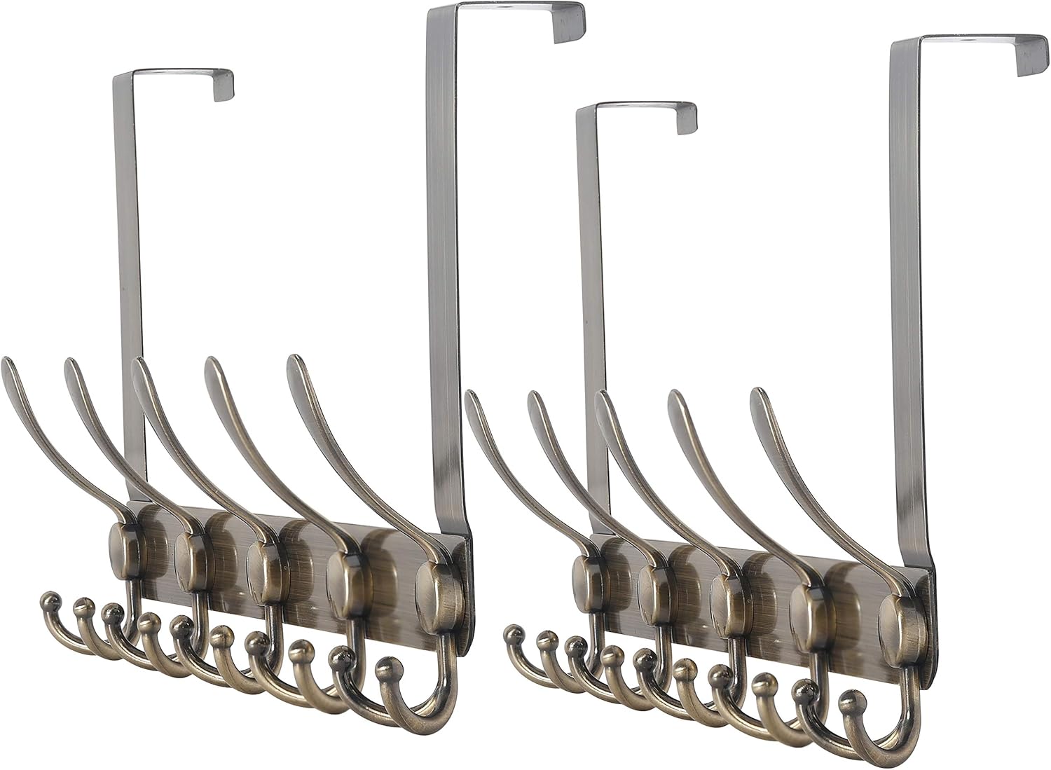 Dseap Over The Door Hook Hanger 5 Tri Hooks, Heavy Duty Over The Door