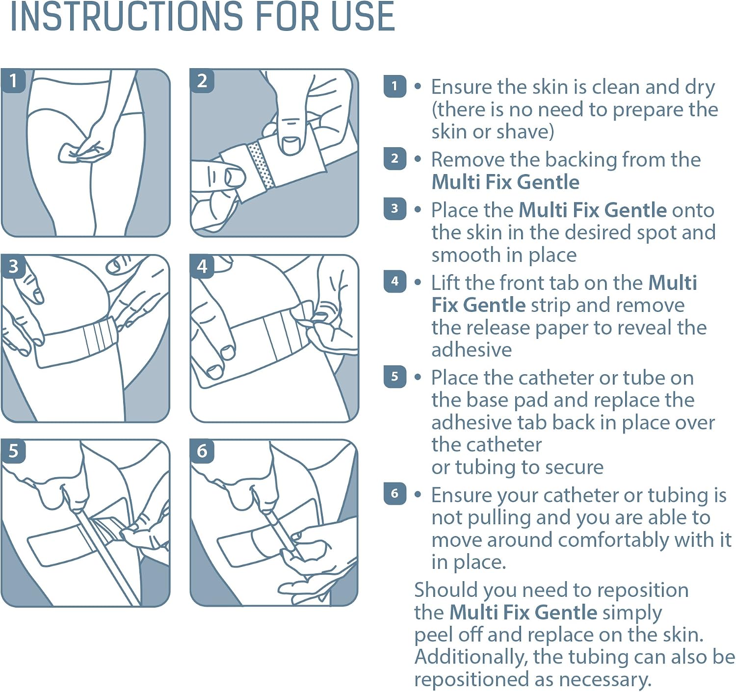 Multi Fix Gentle (x10), Catheter/Medical Adhesive Tubing Securement, Re-Adhesive with Silicone Technology - Image 4