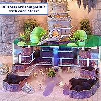 Vista 8 de Dirt Cheap Dungeons Troll Cavern Set - Kit modular de 308 piezas para cueva y túnel - 14 pies de paredes lineales para cuadrícula de 1 pulgada TTRPG