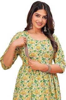 Jikonet Women's Anarkali Maternity Feeding Kurti/Maternity Gown/Maternity Dress Price In India