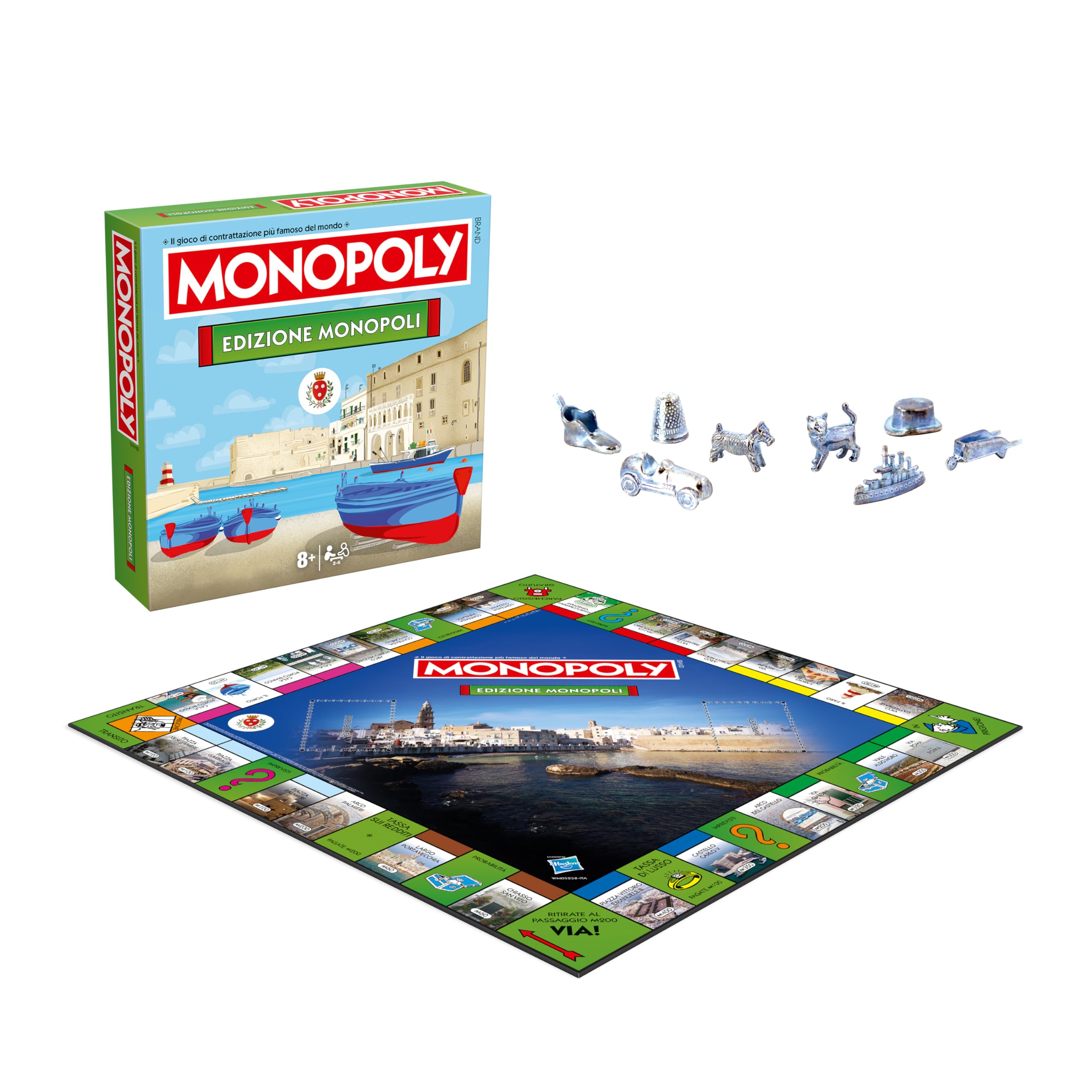 Monopoly Hasbro Gaming Classico, Gioco da Tavolo da 2 a 6 Giocatori per Tutta la Famiglia, Gioco per Bambini e Bambine da 8 Anni in su - Giochi e Prodotti per l'Età Evolutiva