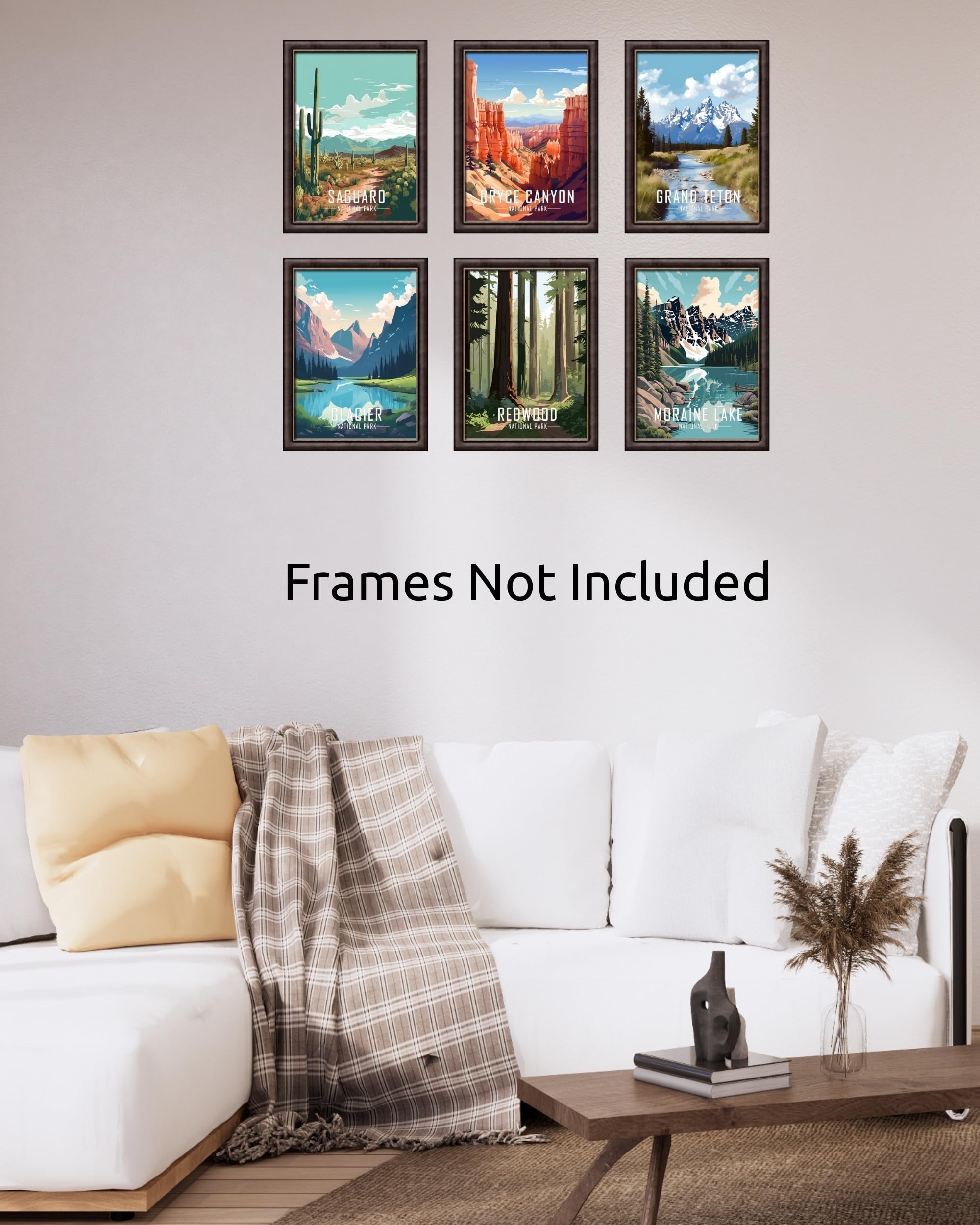 SHOXREM Vintage Abstract National Park Wall Art - Travel...