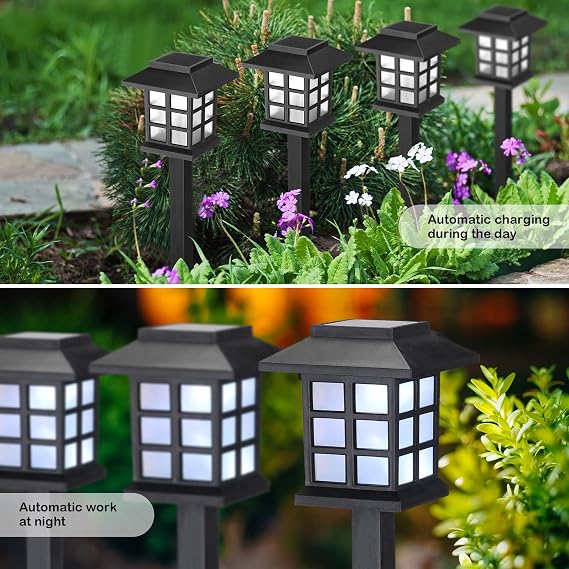 Hortsun 20 Pack Solar Pathway Lights, Cold White