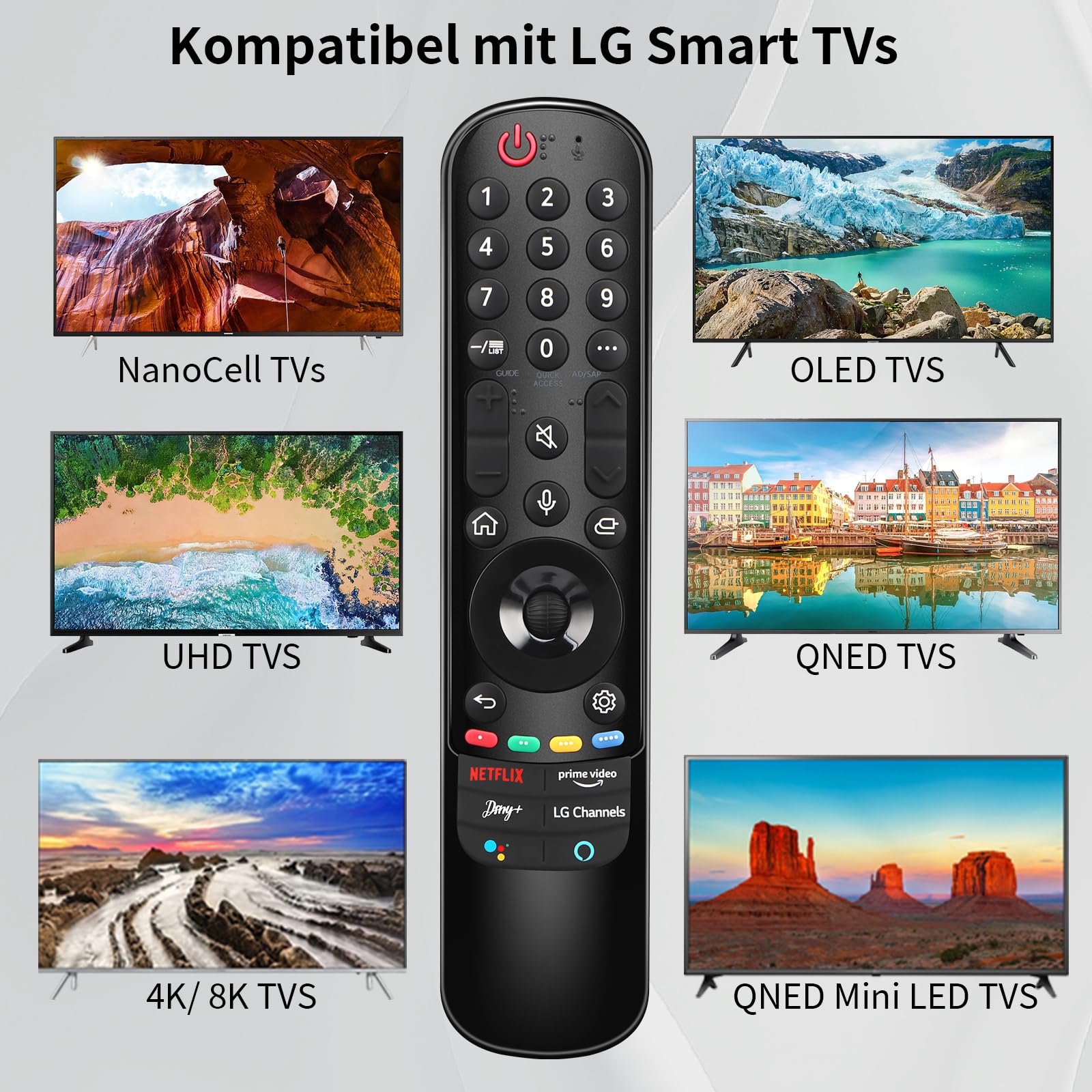 Alkia Magic Fernbedienung Für LG TV - Kompatibel Mit MR21GA MR22GA MR23GA Modellen