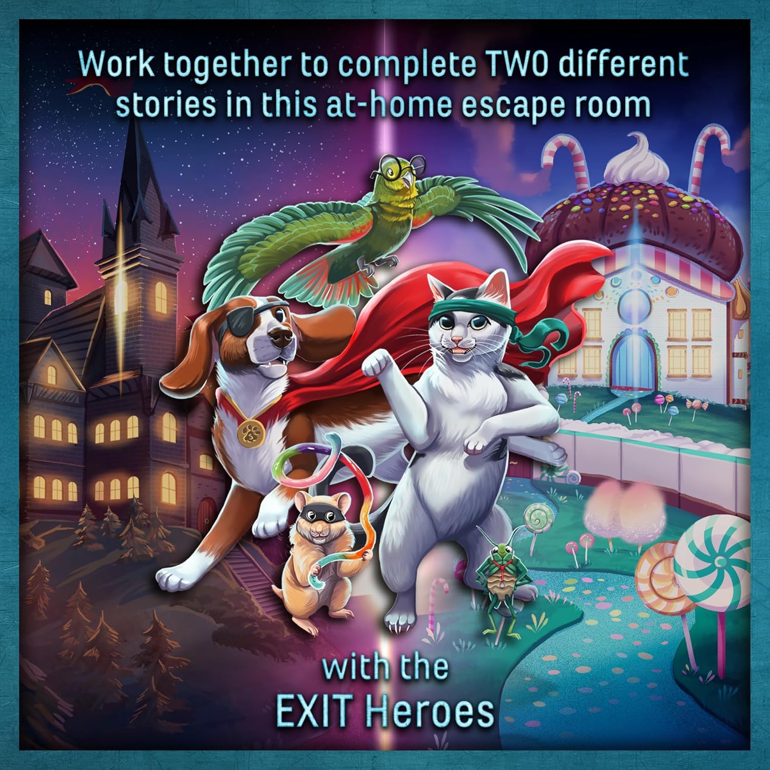 EXIT: The Game - Family - 2 Escape Adventures, At-Home Escape Room, Co-Operative Game, Family Activity, Brainteasers, 2-4 Players