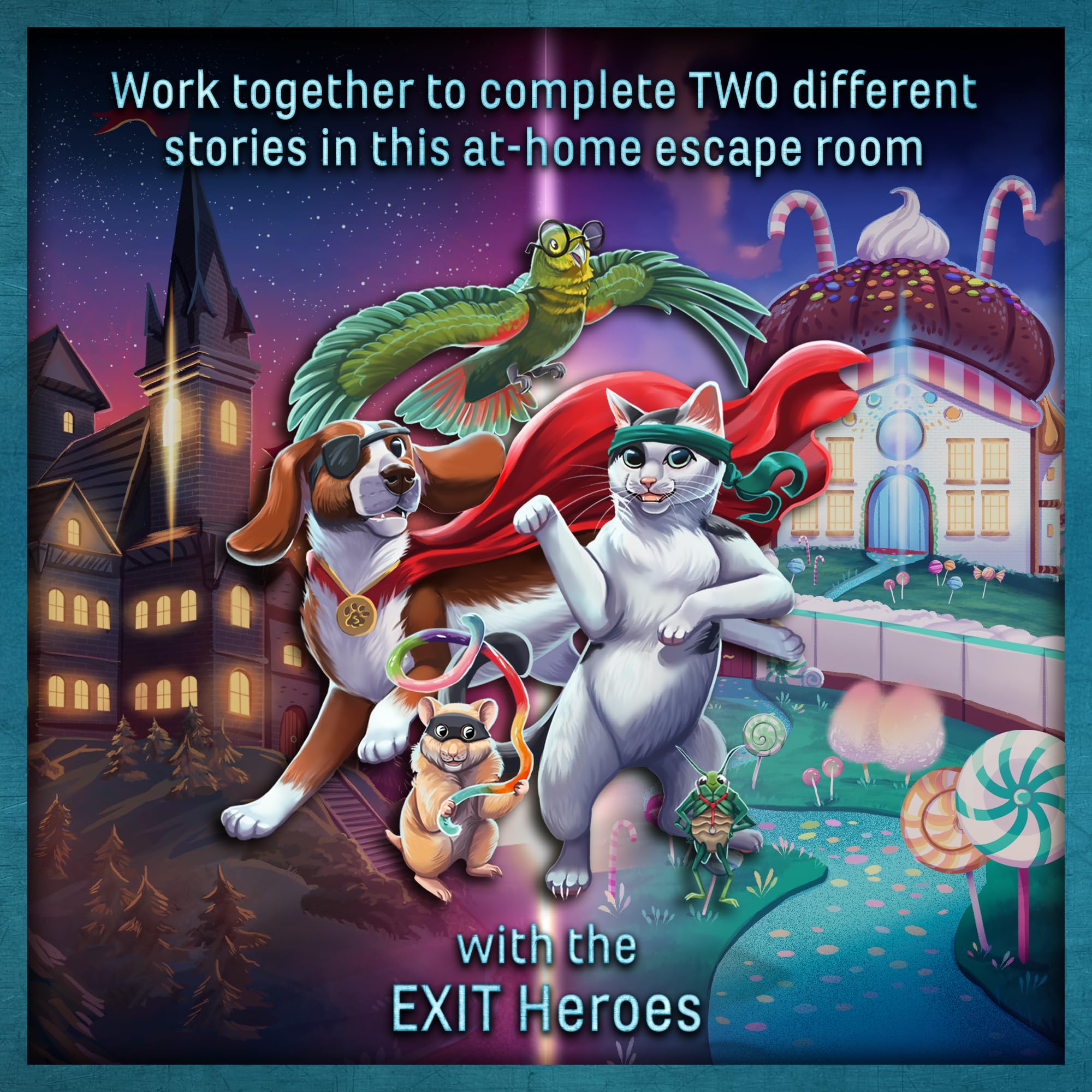 Thames & Kosmos EXIT: Family Heroes Card Game, Multi-color, 5.6 x 25.6 x 0.3 cm - Image 4