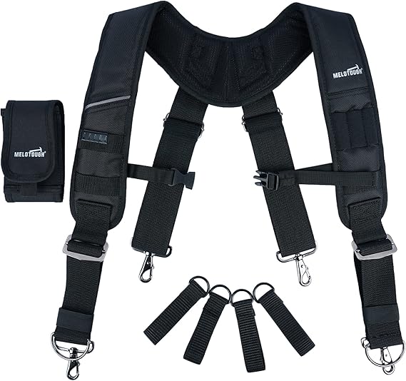 MELOTOUGH Tool Belt Suspenders Contruction Bag Suspenders Heavy Duty