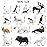 Toymany 14PCS Mini Arctic Animals Figurines Set, Polar Animals Toys with Polar Bear, Caribou, Penguin, Walrus, Wolf Figurines Cake Toppers Birthday Easter Gifts for Preschool Kids