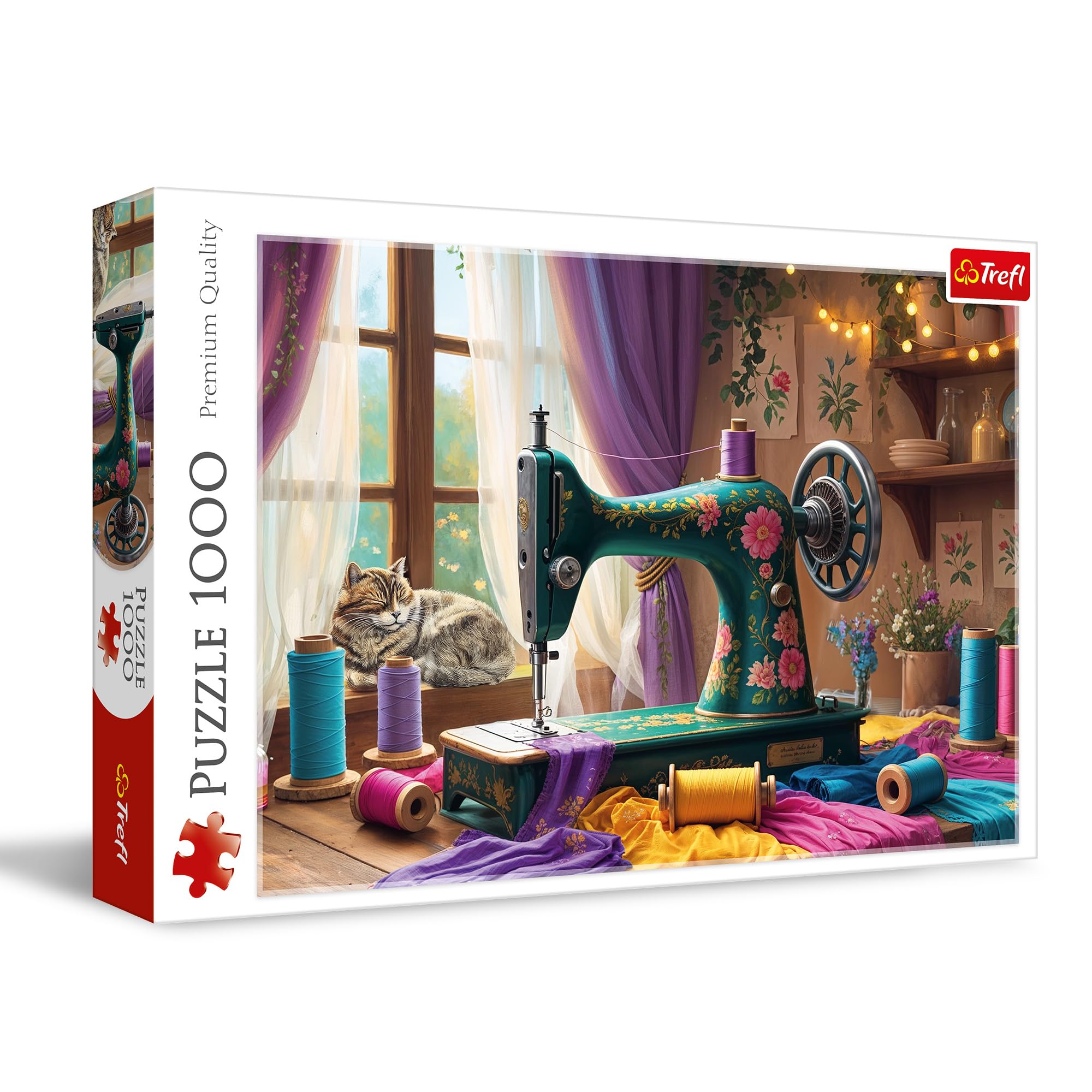 Trefl Puzzle De 1000 Piezas – Taller De Sastrería Con Máquina De Coser, Ideal Para Adultos Y Mayores De 14 Años, Calidad Premium