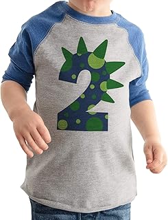 Kids 2 Dino Dinosaur Two Second Birthday Dino Spike Tee