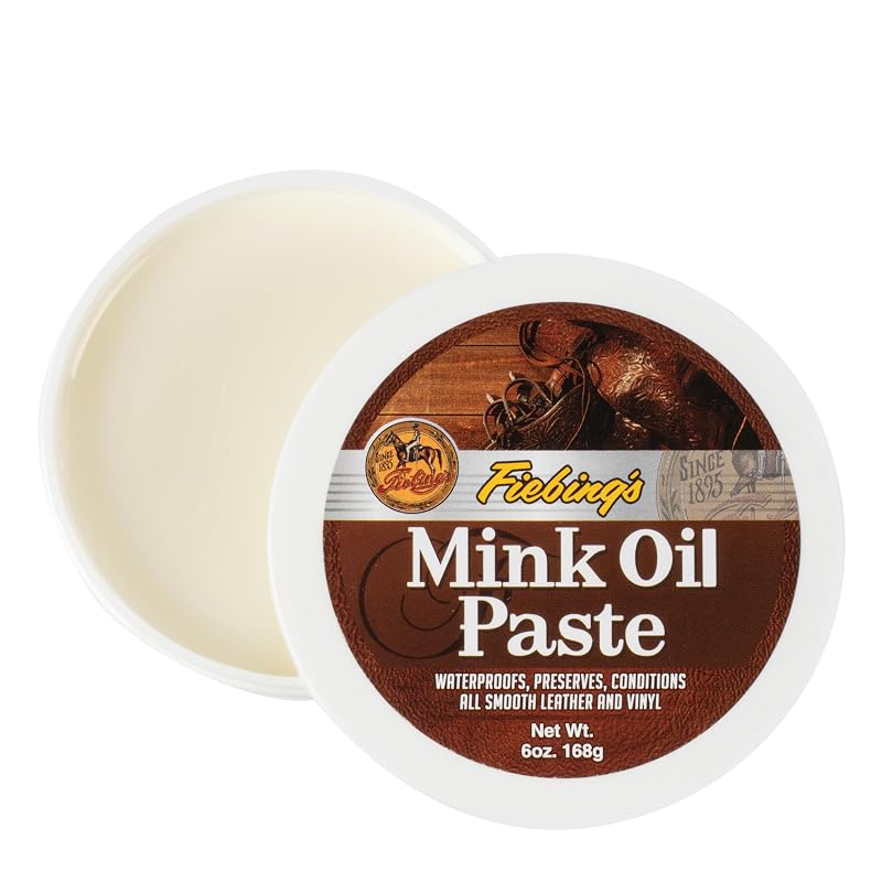 Fiebing's Mink Oil para Couro Liso e Vinil, Limpador e Condicionador em Pasta, 170 g