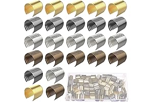 Leather Beads 120PCS Crimps Tubes for Jewelry Making