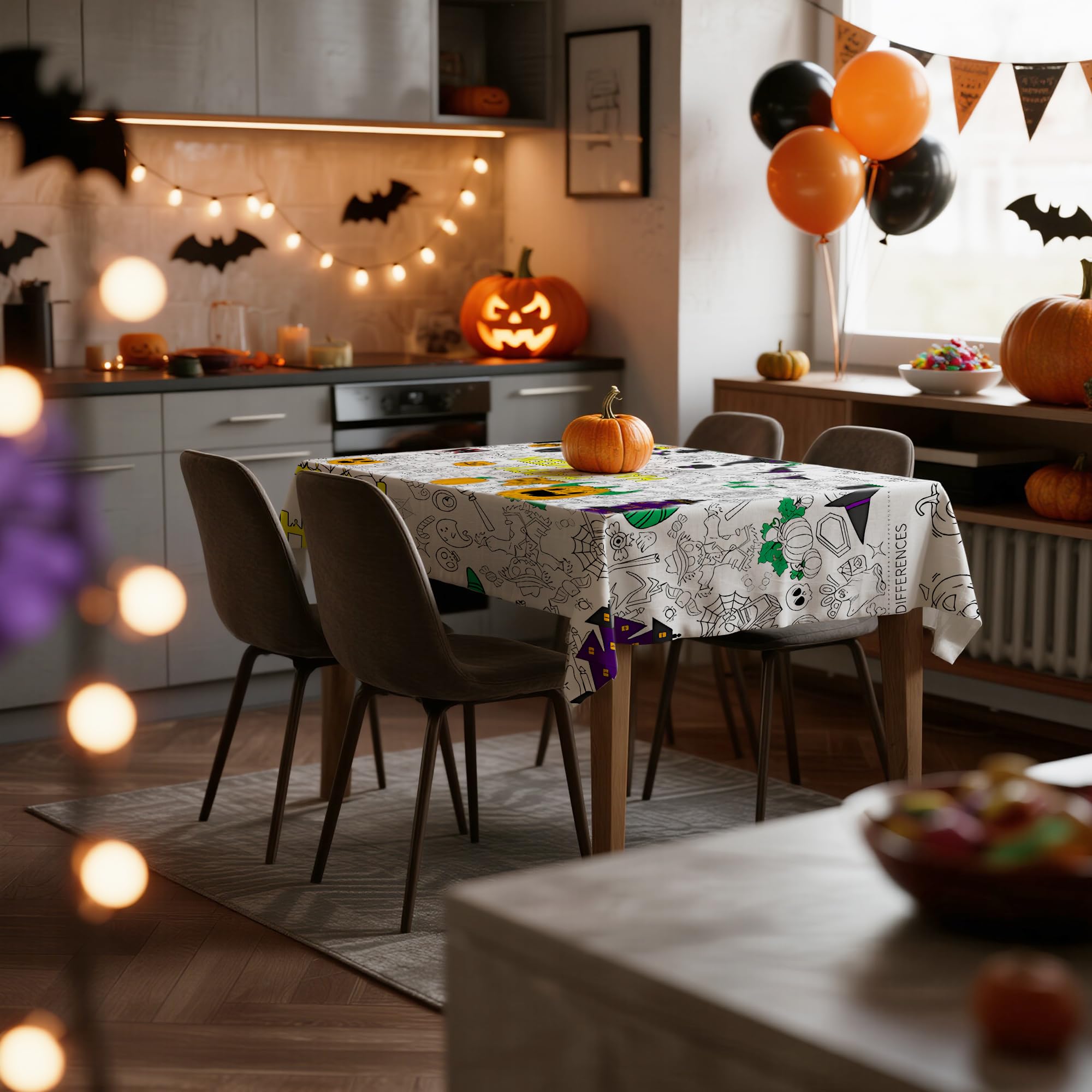 Nappe De Coloriage D'anniversaire Pour Enfants, Nappe De Coloriage, Affiche Sur Le Thème D'Halloween à Faire Soi-même Pour La Maison, L'école, La Fête D 'Halloween, Style 2