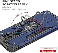 Vista 6 de Asuwish Funda de teléfono para Xiaomi Redmi Note 8 Pro con protector de pantalla de vidrio templado y soporte de anillo delgado híbrido protector