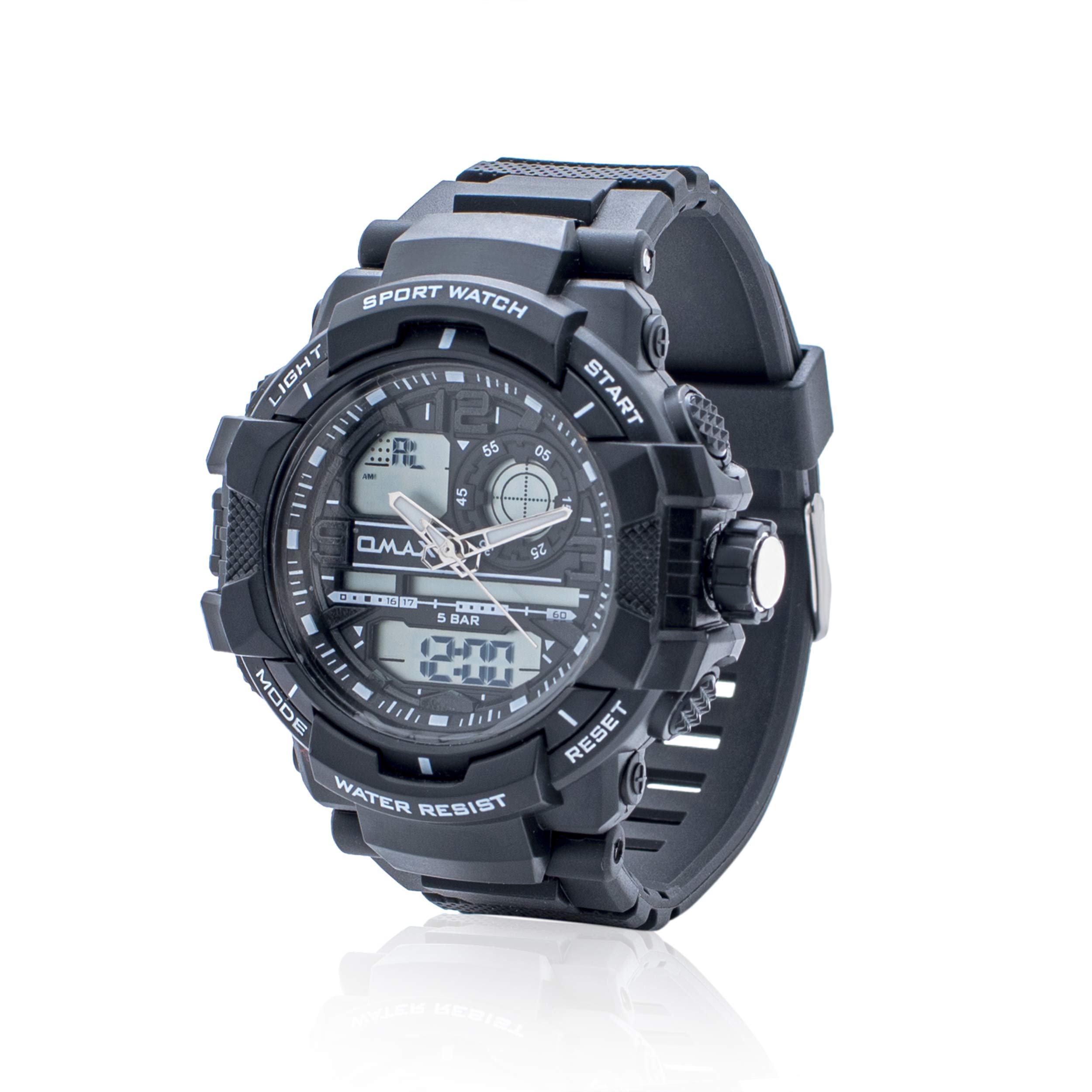 OMAX Analogue - Digital Mens Watch (Black Dial Black Colored Strap)-DS0100 (B00TF25EVY) Amazon Price History, Amazon Price Tracker