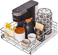 Vista 1 de HOLDN' STORAGE Organizador de gabinete extraíble, cajón deslizante para armarios de cocina y despensa, estante enrollable para ollas, sartenes