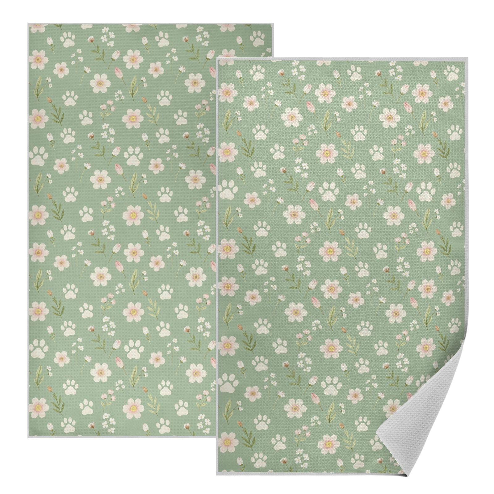 Paños de cocina de microfibra tipo gofre ultra absorbentes y decorativos