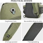 G4Free Sac à dos en poitrine en écharpe Sac à main en toile imperméable pour hommes Femmes