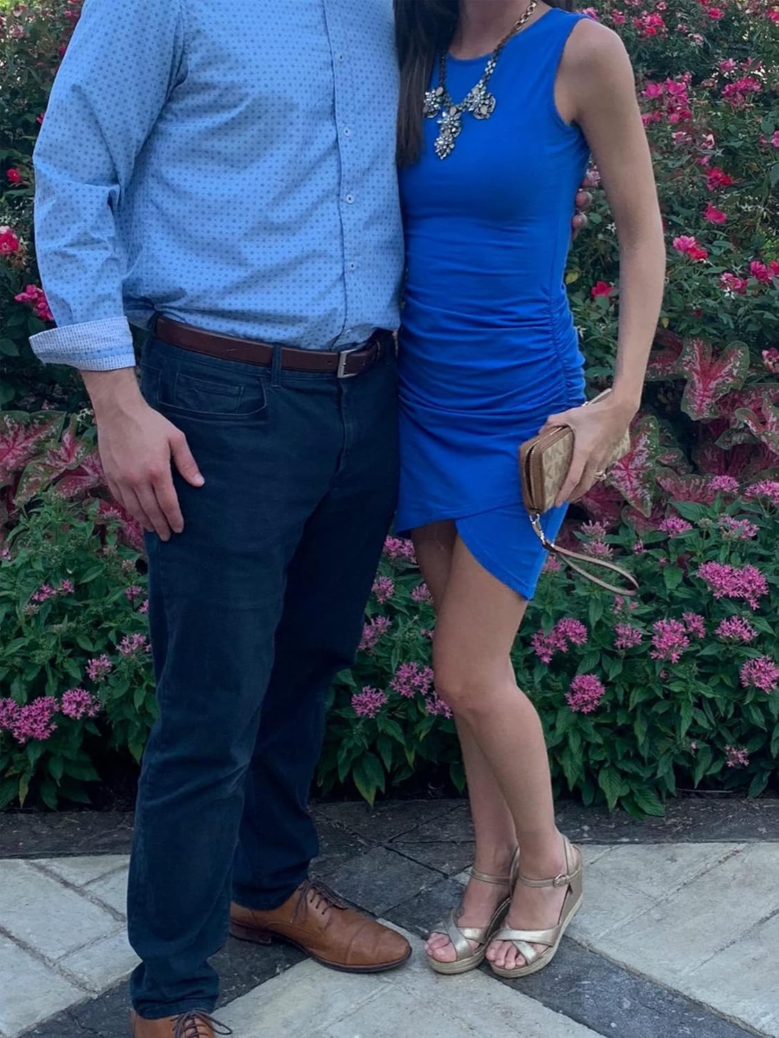 Missufe Women's Casual Sleeveless Tank Ruched Bodycon Sundress Irregular Sheath T Shirt Dress - Image 3