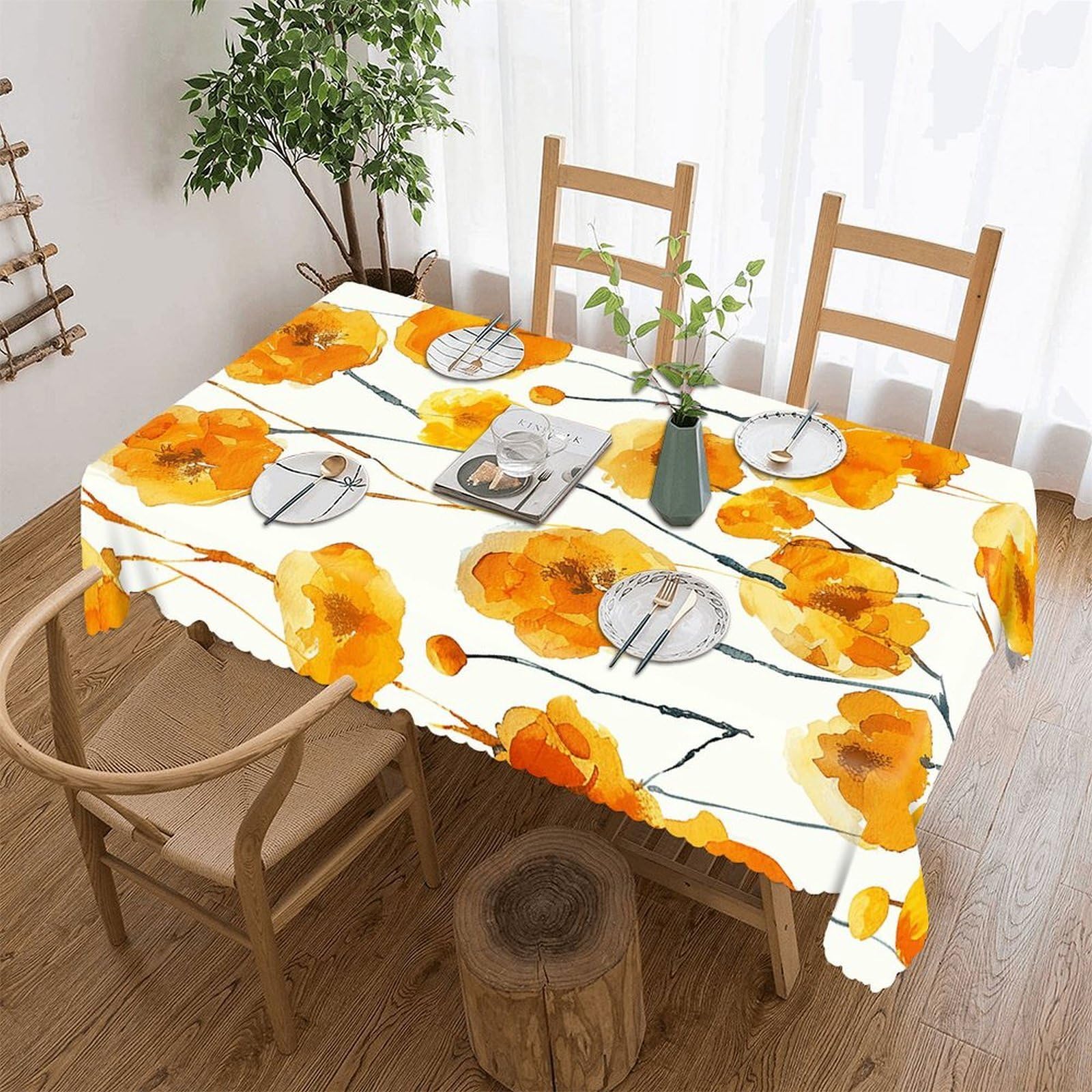 Nappe de table anti-taches fini les corvées de lavage à l'eau