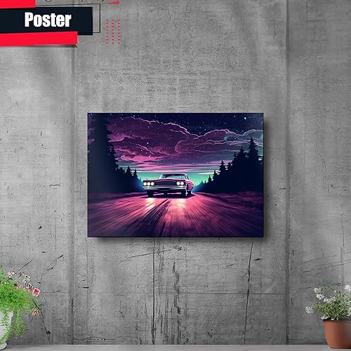 Miniatura 2 de Unique Synthwave Style Retro Art, 80s style art, framed poster print, guest room art, cool living room art, Wall Art poster, Decor poster