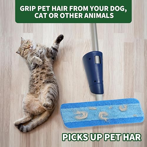 Miniatura 6 de AmaVins Almohadillas de limpieza de microfibra para trapeador Bona, almohadillas de microfibra reutilizables, paquete de 3 almohadillas lavables