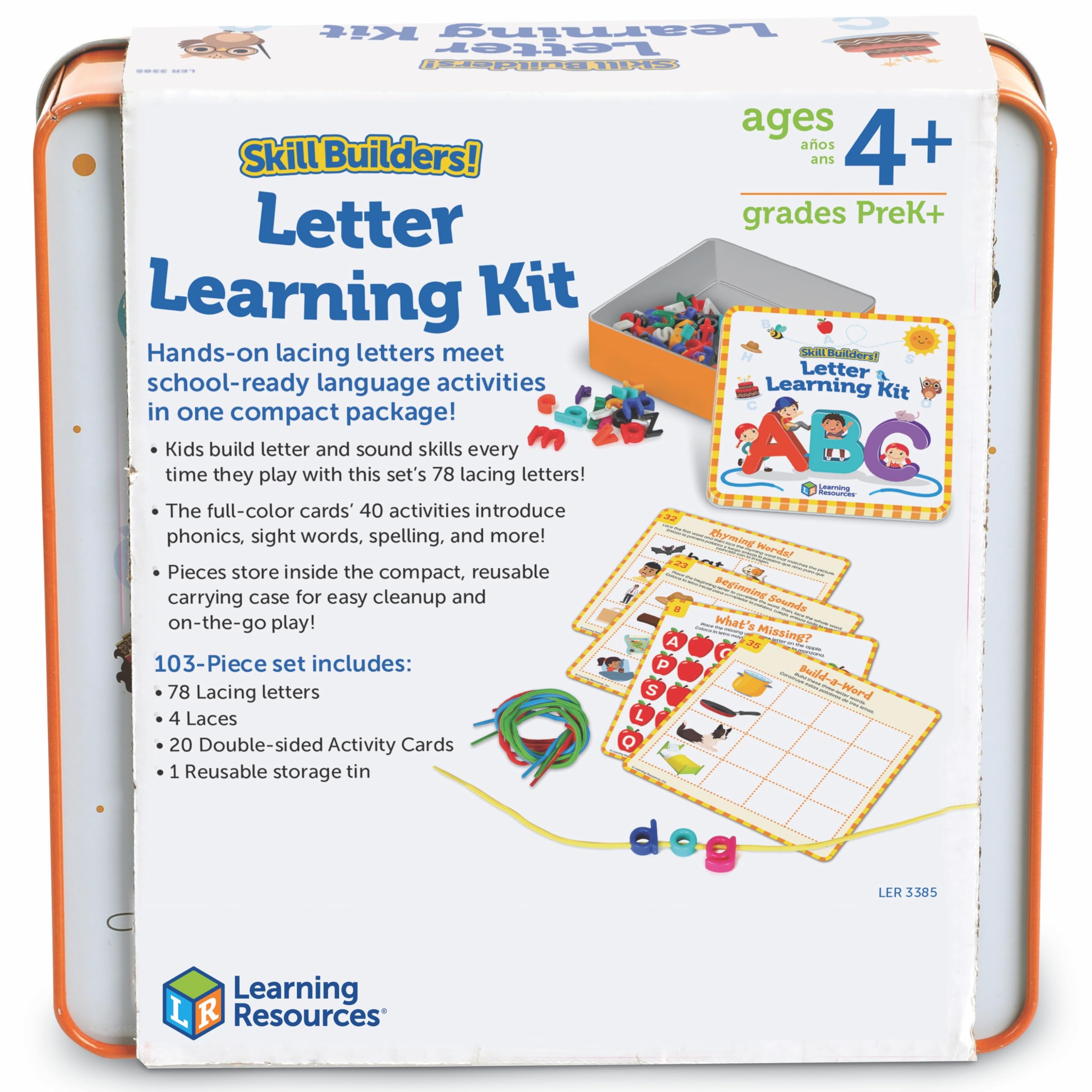 Learning Resources Skill Builders – Kit Alphabet Et Sons Des Lettres – 91 Pièces – Pour Enfants Dès 3 Ans – Motricité Fine Et Lecture