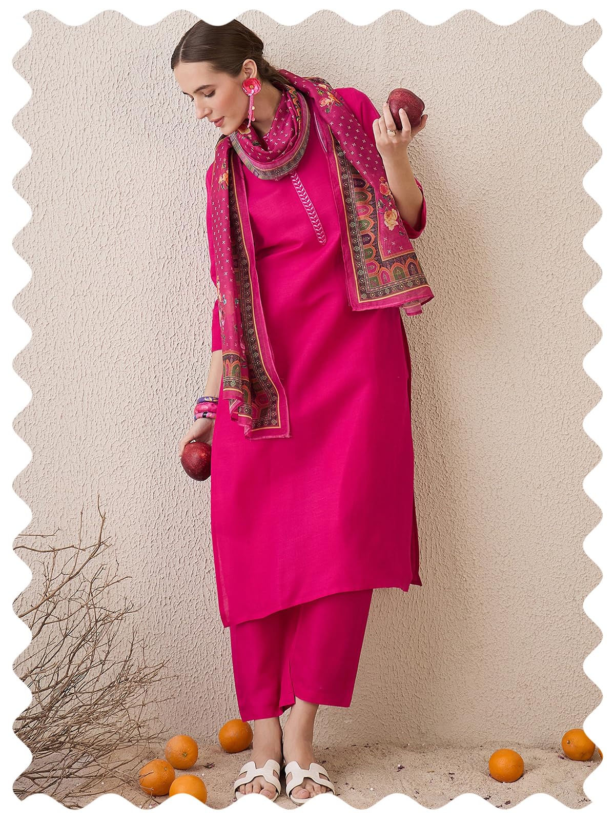 indo era Women's Straight Cotton Blend Ethnic Motifs Embroidered Kurta & Pant with Dupatta Set (IESTR10581)-picture-34