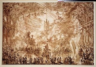 DTVWHQOHR Famous Painting Canvas Paining Print Posters Prints Art Inside a Palace Two Flying Renames Crown a Character by Battista Piranesi Modern Wall Artwork for Office Decor 60x90cm