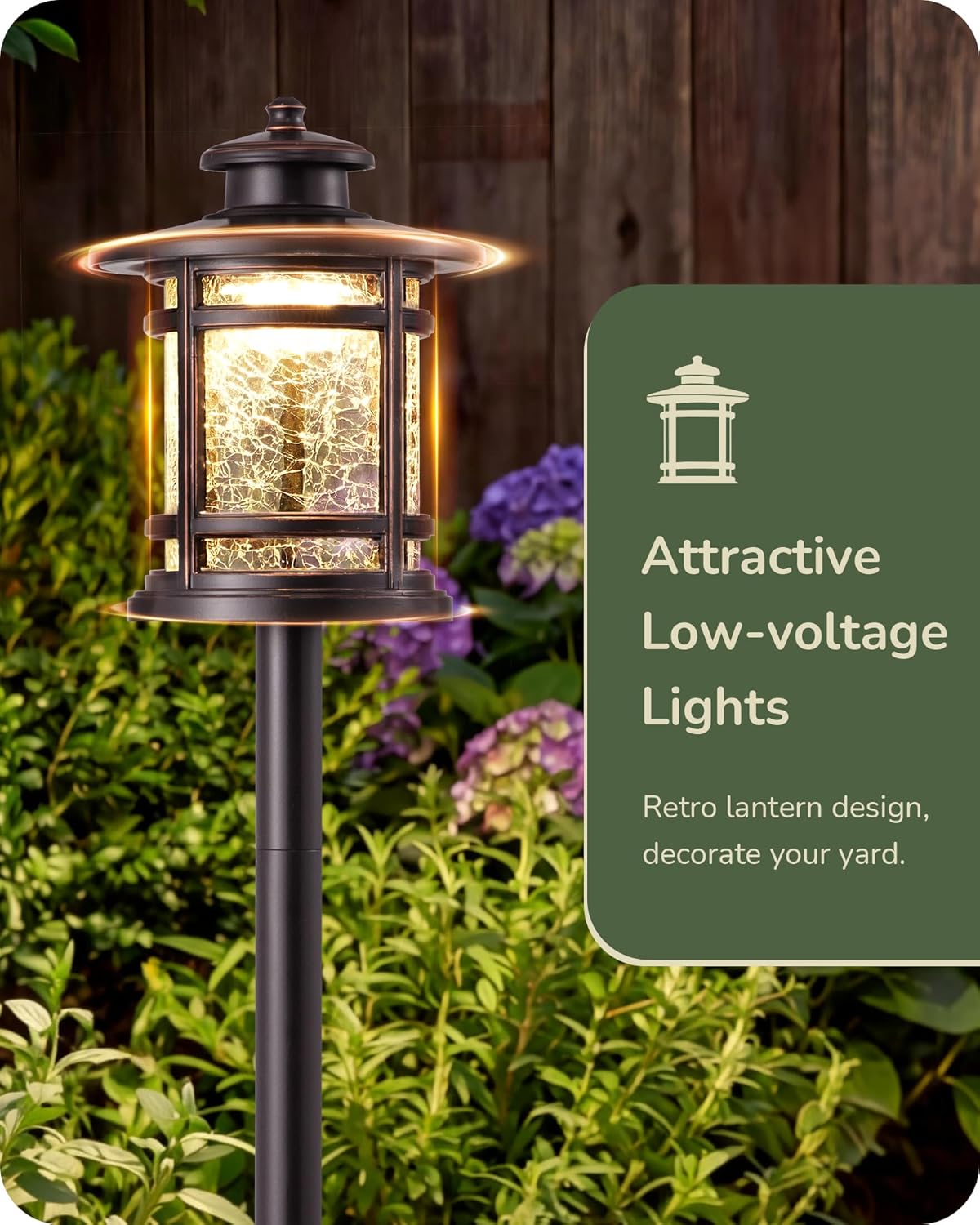 EDISHINE Low Voltage Pathway Lights, 3.4W 155LM 12V 3000K Outdoor Pathway Lights Wired, Waterproof Landscape Path Lights, 50,000H LED for Yard, Garden, Driveway, 12 Pack