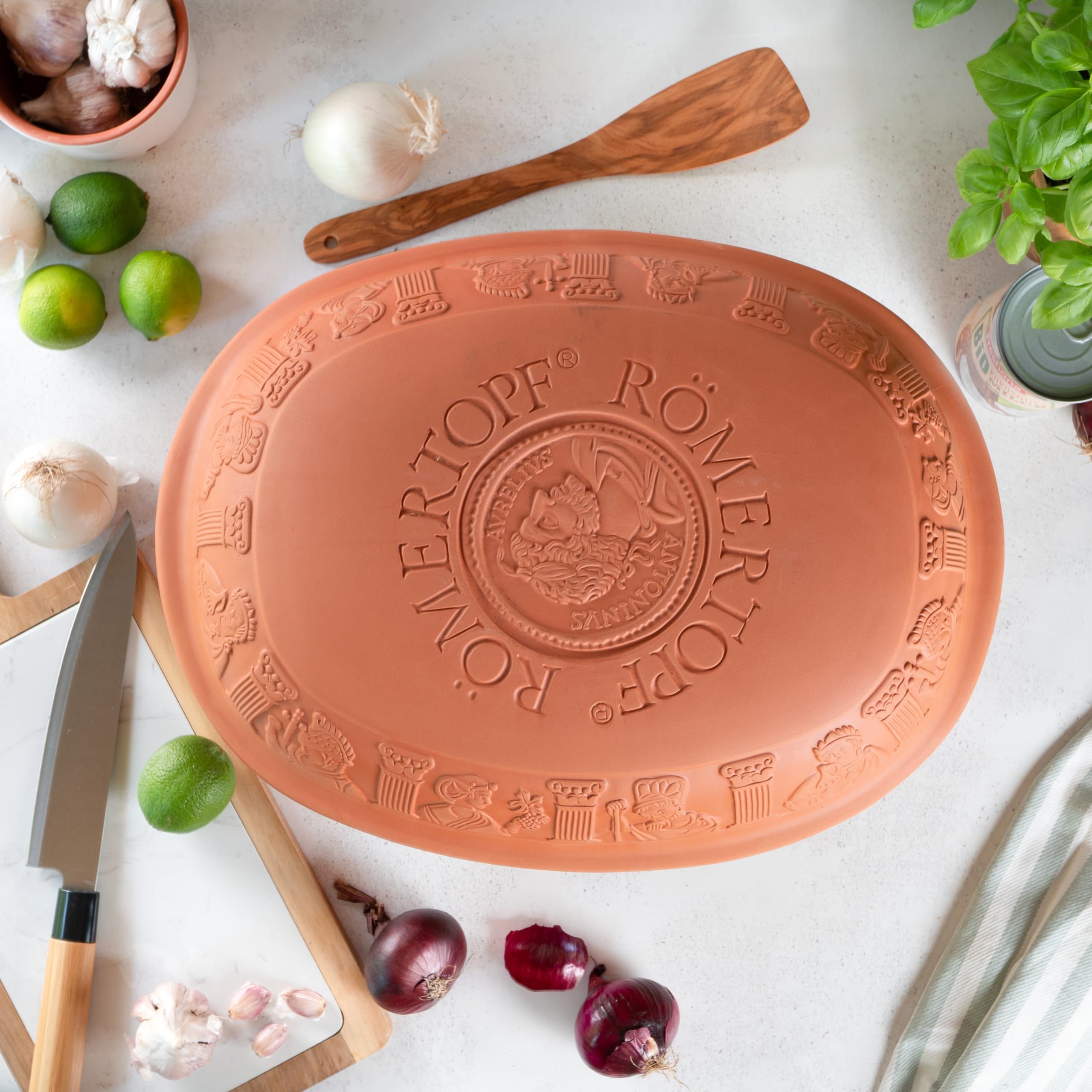 Römertopf Pentola a Vapore in Ceramica ca. 7 Litri – Vaporiera da Forno per Verdure, Pesce e Carne, Cottura Sana senza Grassi, Marrone, dal 1967