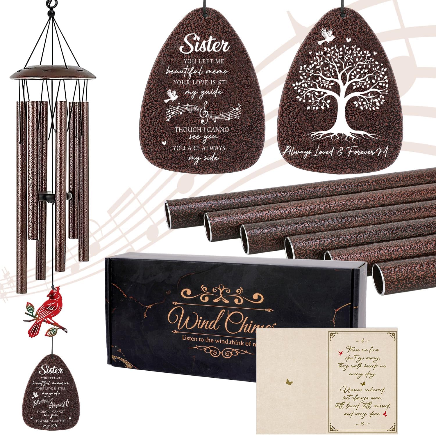 Miscarriage Gifts for Mothers - 36'' Miscarriage Memorial Wind Chimes for Women, Infant Baby Loss Keepsake Sympathy Memorial Bereavement Condolence Remembrance Gift, in Memory of Angel Baby