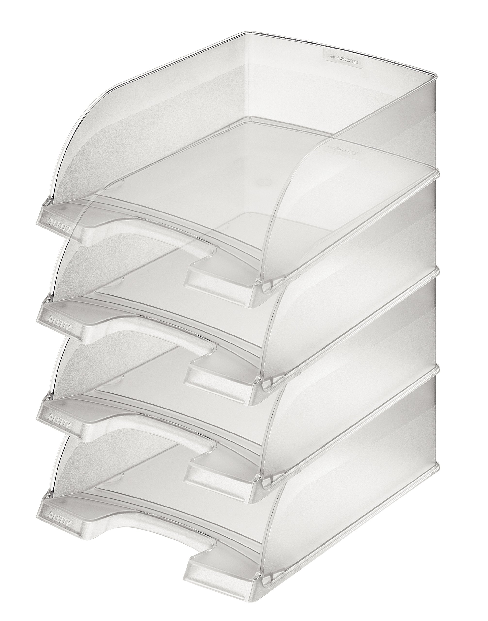Leitz Plus 52330003 - Bandeja para documentos (4 unidades), transparente