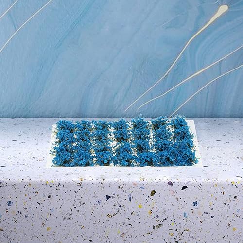 Miniatura 2 de Racimo de flores artificiales, grupos de vegetación, mechones de hierba, modelo de escenario estático en miniatura, diseño de paisaje de jardín,