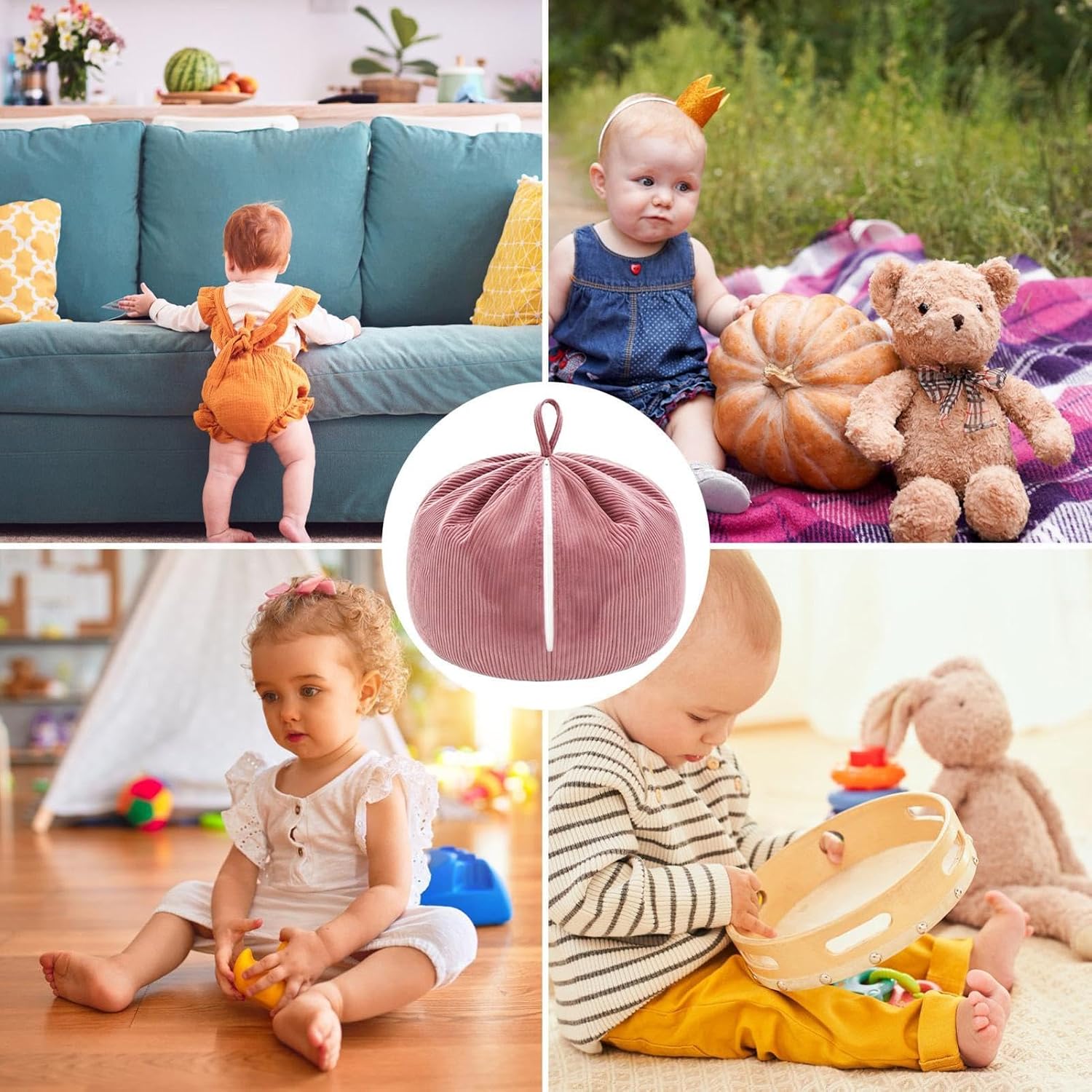 Empty Bean Bag for Stuffed Animals 43x33Inch Washable Soft Corduroy Toy