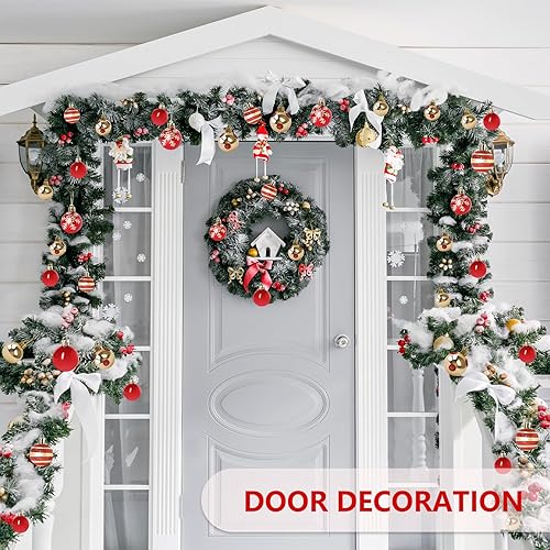 Miniatura 4 de 50 bolas de Navidad adornos para árbol de Navidad, bolas con purpurina, decoraciones de árbol de Navidad inastillables