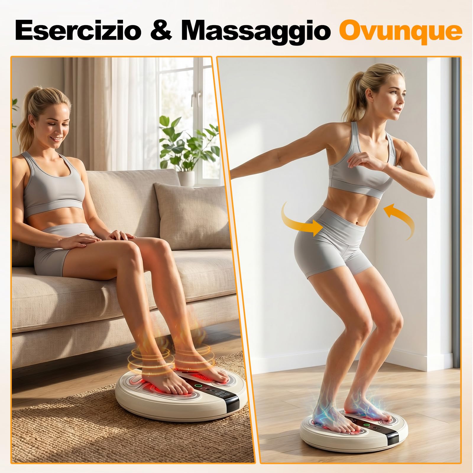 Massaggiatore per piedi 3 in 1 EMS, modellazione e tonificante, stimolatore della circolazione sanguigna, gambe con luce infrarossa da 660 NM, massaggiatore elettrico per piedi, allevia neuropatia