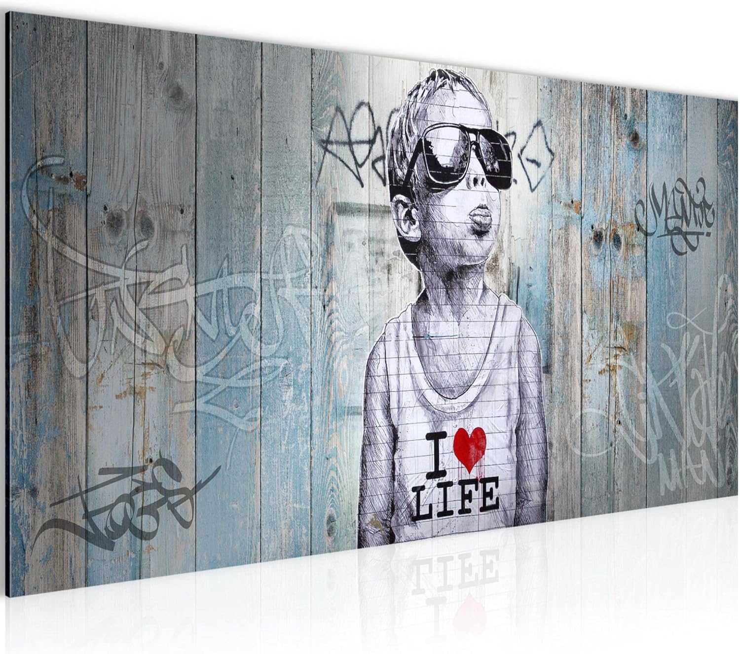 Quadro Moderno Street Art Colorato 039212b – Runa Art – Tela Non Tessuta 110g/m², Pronto Da Appendere - 6