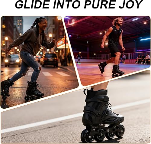 Miniatura 9 de Patines en línea para mujeres y hombres, patines de fitness unisex para adultos con ruedas de poliuretano, patines de rendimiento para principiantes