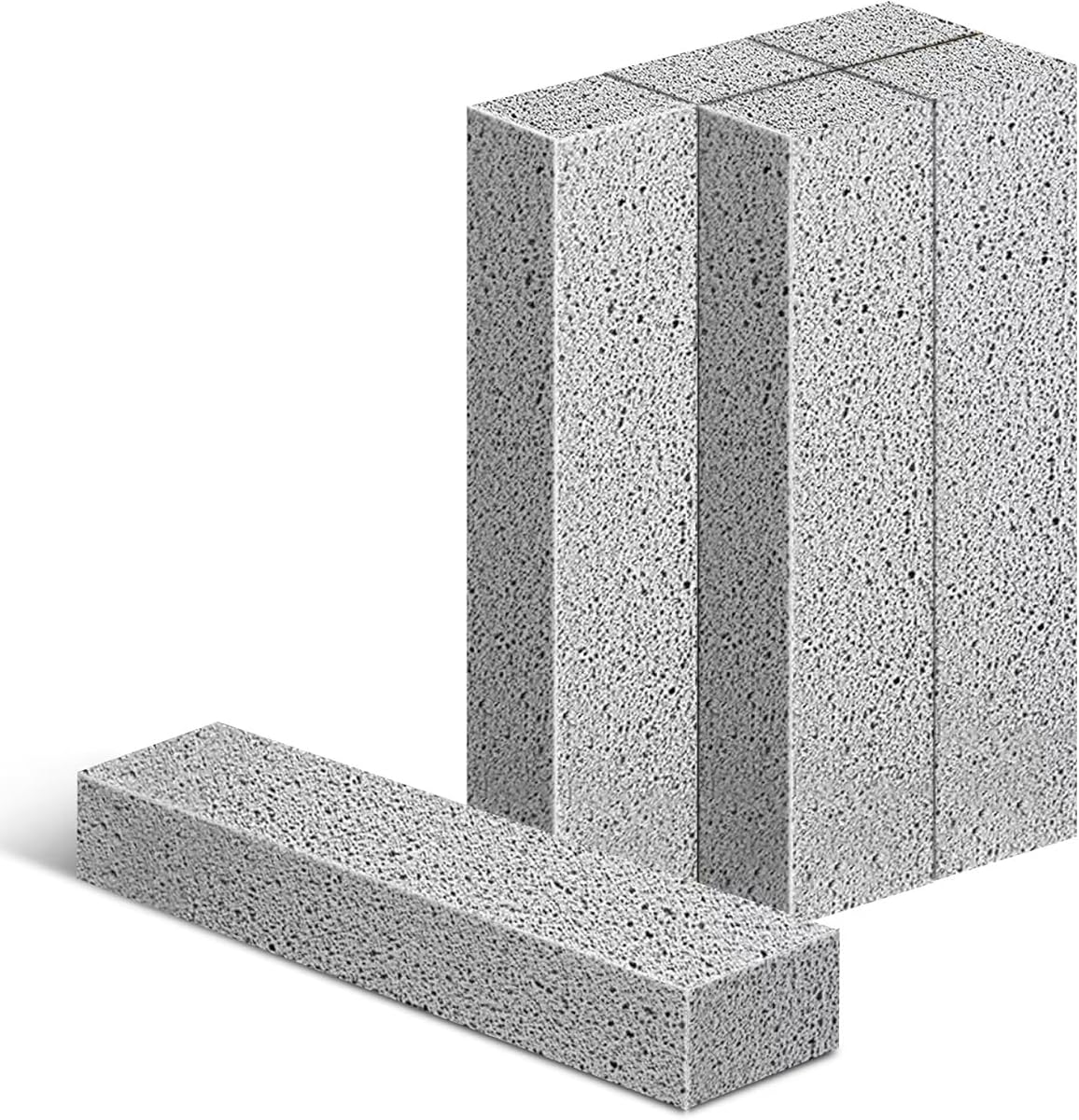 6 Pack Pumice Stone for Toilet Bowl Cleaning, Powerfully Cleans Hard Water Rings, Suitable for Cleaning Toilet, Bathtubs, Pool, Sinks and Grill