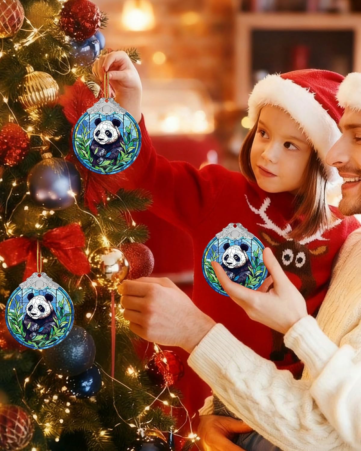 Panda Ornaments for Christmas Tree - Cute Panda Gifts for Women Men Girls, Panda Bear Decor for Lover Gift - Panda Christmas Decoration for Tree Holiday - Image 7