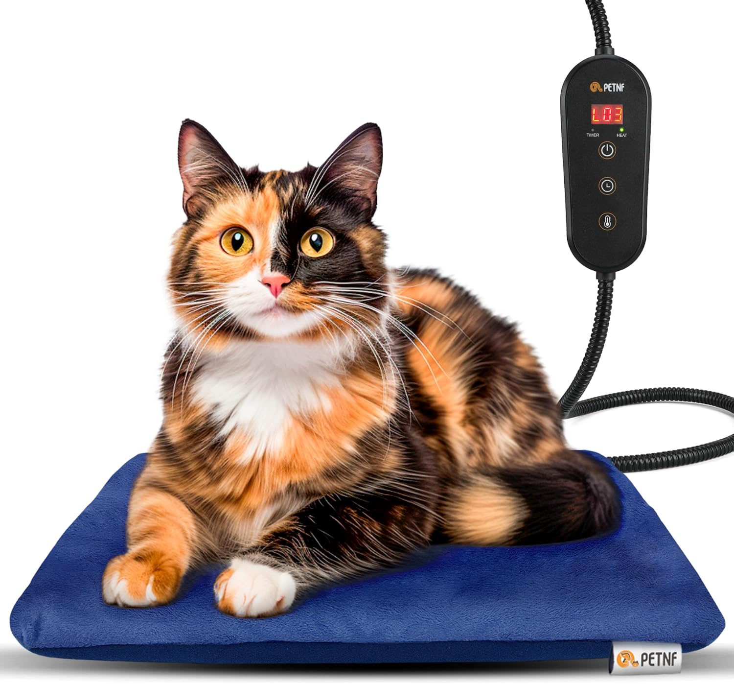 Outdoor Pet Heating Pad for Cats Dogs,Upgraded 6 Levels Adjustable Temp