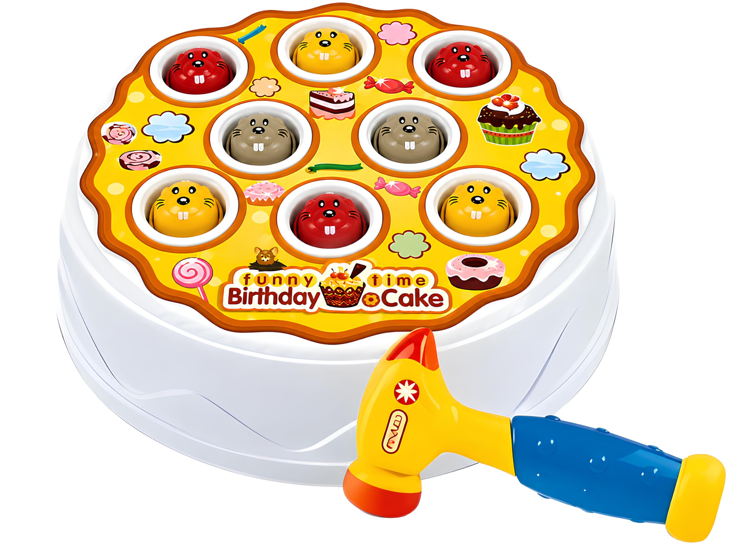 Gioco Cattura La Talpa Acchiappa Talpa con Luci e Suoni Gioco Martello Giocattolo Elettronico Arcade Interattivo Colpisci Le Talpe Destrezza Abilità Educativi per Bambini Montessori Abilità Motorie