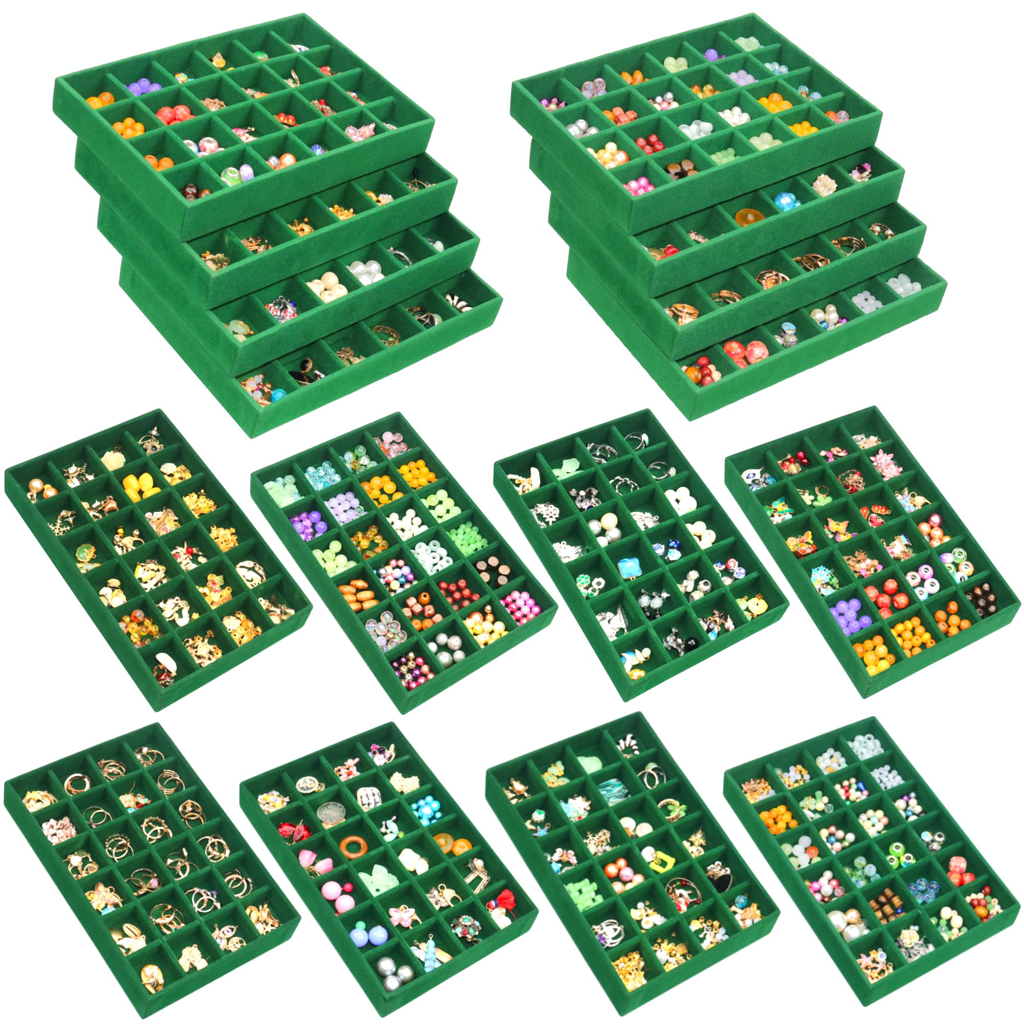 Plateaux pour tiroirs 24 compartiments JewelrySS pour ranger vos bijoux