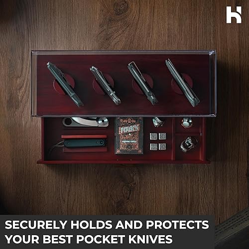 Miniatura 4 de Muestra tus cuchillos con la cubierta de cuchillos, vitrina de bolsillo premium para 6 cuchillos, regalo del día de San Valentín para hombres, cajón