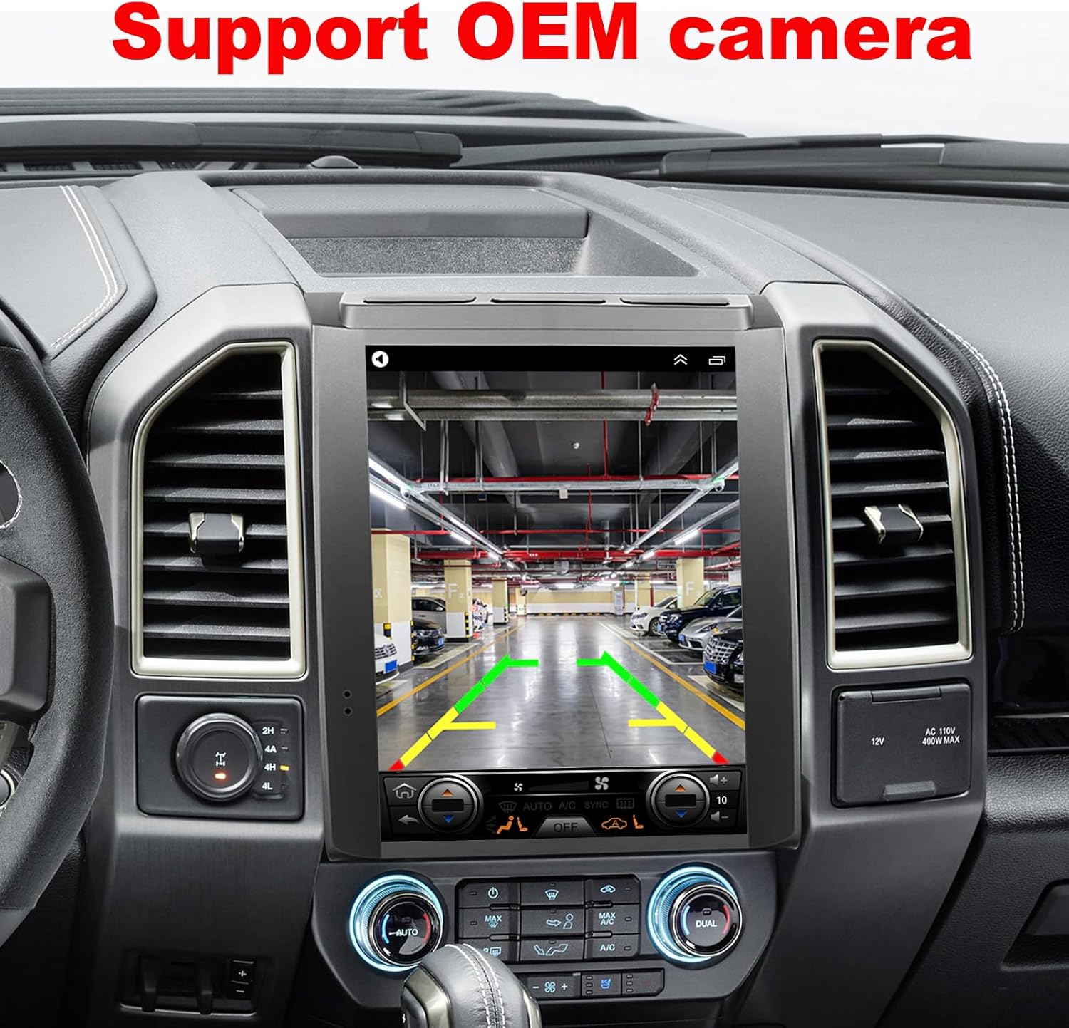 for Ford F150 Radio Upgrade 2015 2016 2017 2018,12.1inch QLED Touch Screen Stereo,8 Core CPU,Carplay Android Auto Ready,Keep OEM Camera and Steering Wheel Control